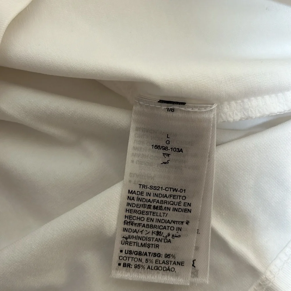 THE DROP WOMEN ASTRIC TWIST FRONT SHIRT WHITE NEW Sz LARGE - Picture 8 of 11